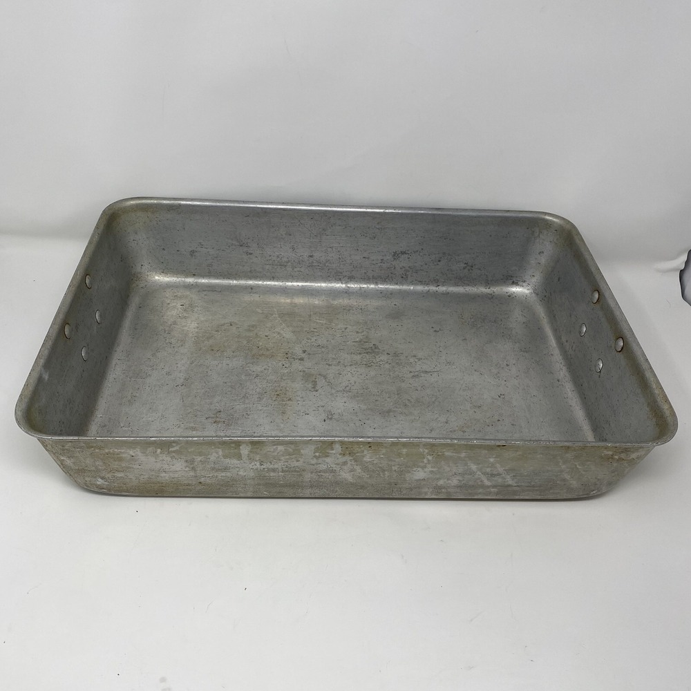 Vtg National Sanitation Foundation NSF Commercial Aluminum Cookware 18x12x3.5" - Picture 5 of 9